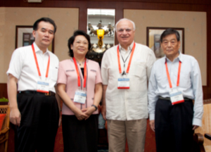 Figure 3. From left to right: Prof. Chuanqiag Pu, CSN president, Prof. Liying Cui, president-elect CSN, Raad Shakir, president WFN, and Prof. Chuan Zhen Lu, past president CSN.