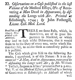 Figure 7. John Fothergill's publication (1744).