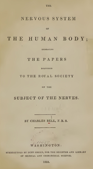 Charles Bell's The Nervous System of the Human Body (1833 American edition)