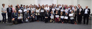 Successful candidates of the 7th EBN Exam in Berlin June 19, 2015 displaying their certificates
