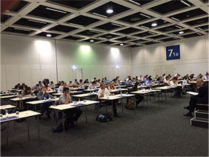 Candidates taking the written test on the 7th EBN Exam in Berlin