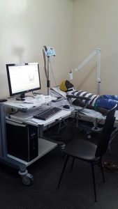 EEG room of the neurology department at Fann Teaching Hospital, Dakar, Senegal.