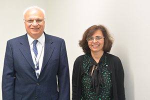 RAAD SHAKIR (LEFT) AND TARUN DUA, COORDINATOR OF THE WHO'S EVIDENCE, RESEARCH AND ACTION ON MENTAL AND BRAIN DISORDERS UNIT.